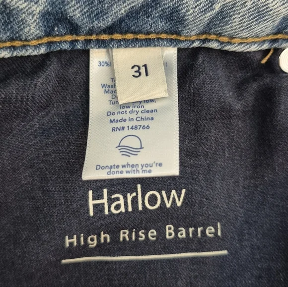 Oliver Logan Harlow High-Rise Barrel Jeans - Size 31 - Picture 14 of 16
